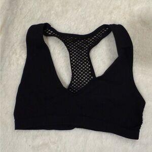 FP Movement By Free People Black Mesh Racerback Sports Bra Size XS NEW